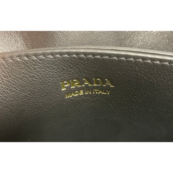 $6100 NEW PRADA LARGE BLACK LEATHER BUCKLE SHOULDER TOTE BAG AUTHENTIC - Picture 16 of 16